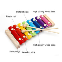 Load image into Gallery viewer, NEW Wooden Xylophone Musical Instrument 8 Tones Toys Multicolor For Children Kids Baby